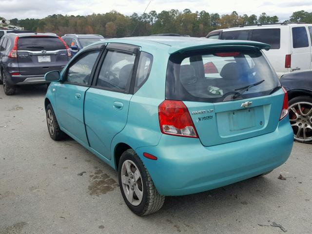 KL1TD62645B290073 - 2005 CHEVROLET AVEO BASE Dəniz mavisi foto 3