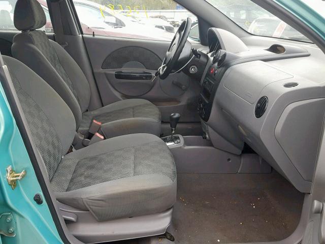 KL1TD62645B290073 - 2005 CHEVROLET AVEO BASE Dəniz mavisi foto 5