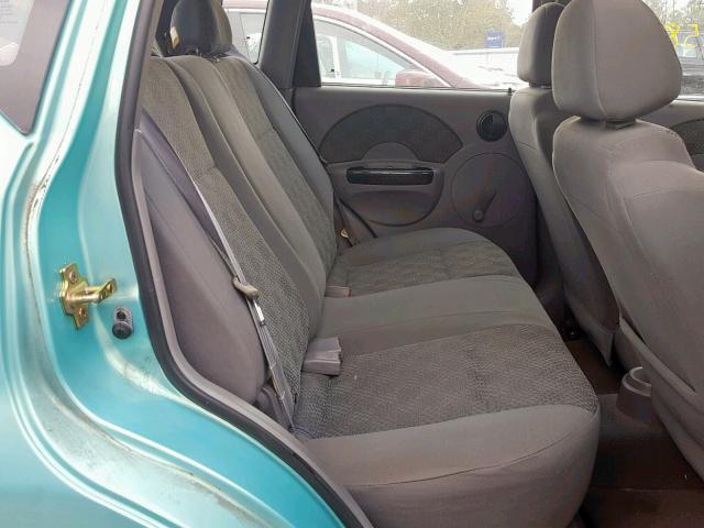 KL1TD62645B290073 - 2005 CHEVROLET AVEO BASE Dəniz mavisi foto 6