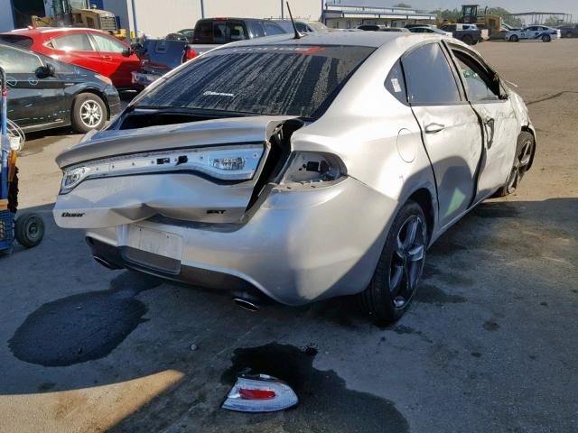 1C3CDFBA4DD336635 - 2013 DODGE DART SXT SILVER photo 4