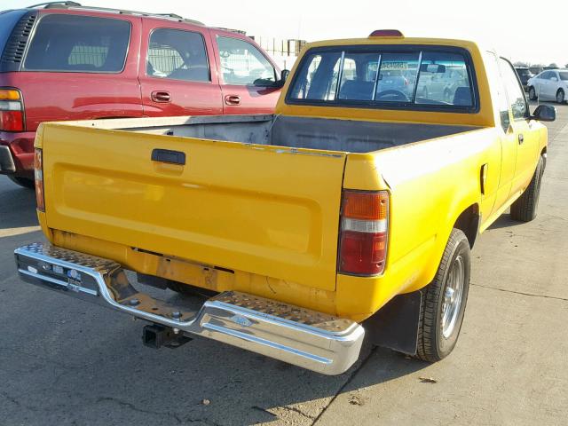 4TARN93P5SZ323296 - 1995 TOYOTA PICKUP 1/2 YELLOW photo 4