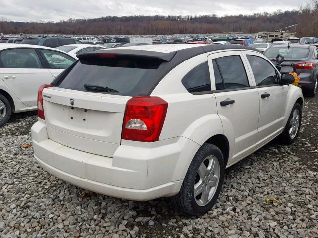 1B3HB28B88D722742 - 2008 DODGE CALIBER WHITE photo 4