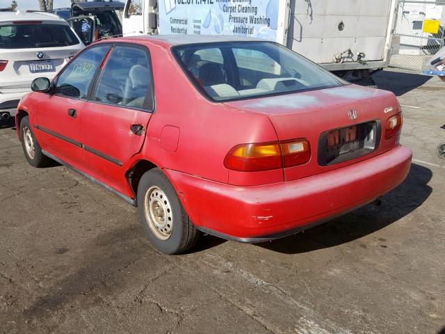 JHMEG8647SS017992 - 1995 HONDA CIVIC DX RED photo 3