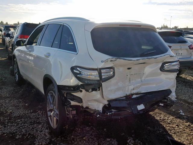 WDC0G4KB3HF277231 - 2017 MERCEDES-BENZ GLC 300 4M WHITE photo 3