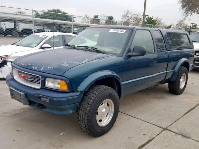 1GTCT19W0T8516219 - 1996 GMC SONOMA GREEN photo 2