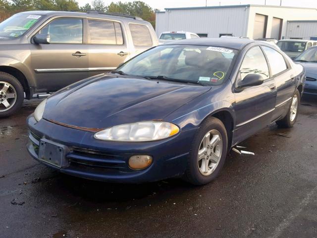 2B3HD56M92H157637 - 2002 DODGE INTREPID E BLUE photo 2