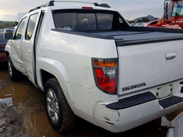 2HJYK16546H555314 - 2006 HONDA RIDGELINE WHITE photo 3