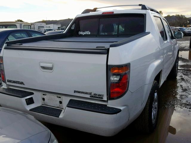 2HJYK16546H555314 - 2006 HONDA RIDGELINE WHITE photo 4