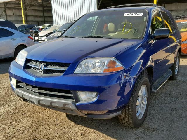 2HNYD18983H519307 - 2003 ACURA MDX TOURIN BLUE photo 2