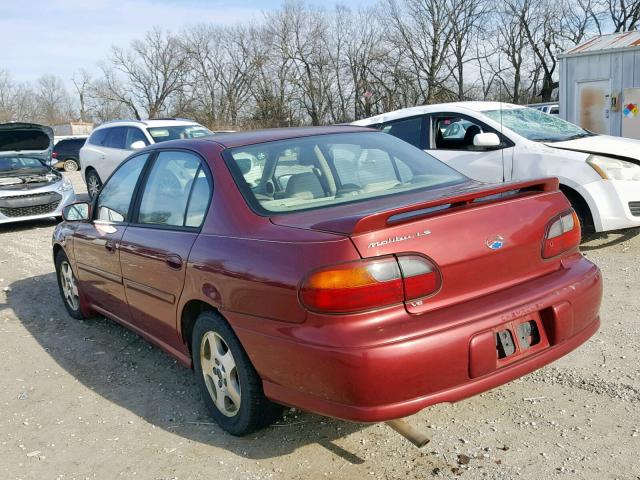 1G1NE52J22M647255 - 2002 CHEVROLET MALIBU LS Qırmızı foto 3