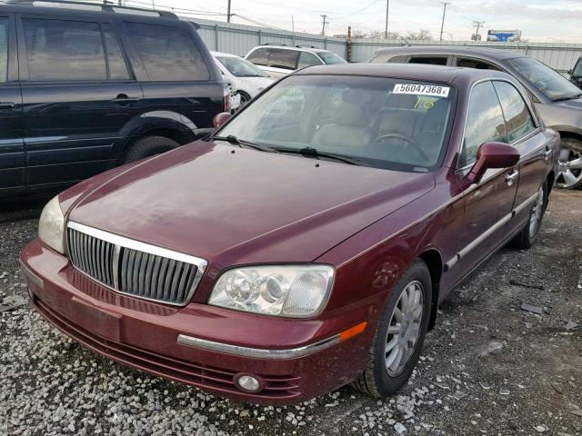 KMHFU45E44A323649 - 2004 HYUNDAI XG 350 BURGUNDY photo 2