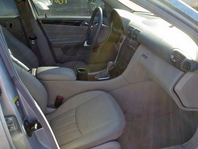 WDBRF92H67F875330 - 2007 MERCEDES-BENZ C 280 4MAT SILVER photo 5