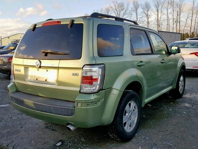 4M2CU91769KJ04683 - 2009 MERCURY MARINER GREEN photo 4