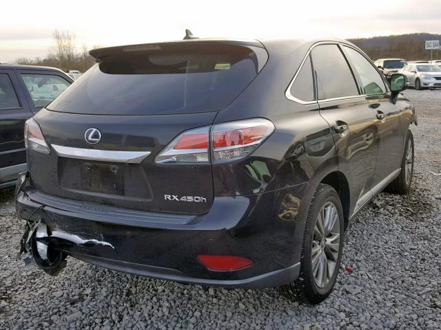 JTJZB1BA7D2410086 - 2013 LEXUS RX 450 BLACK photo 4