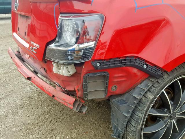 JTKJF5C78FJ001434 - 2015 TOYOTA SCION TC წითელი ფოტო 9