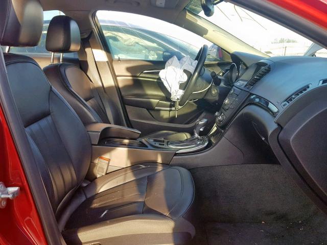 2G4GR5ER5C9207319 - 2012 BUICK REGAL RED photo 5