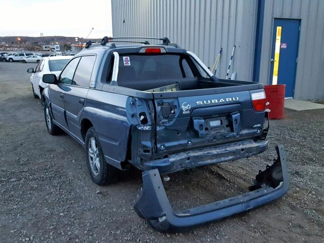 4S4BT62C457101319 - 2005 SUBARU BAJA SPORT BLUE photo 3