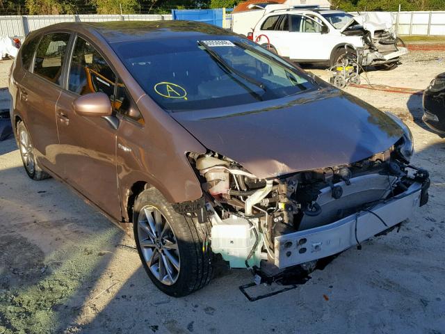 JTDZN3EU5HJ065082 - 2017 TOYOTA PRIUS V BROWN photo 1