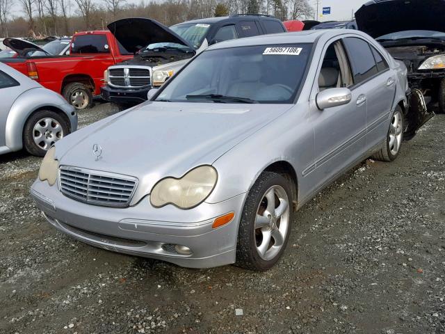 WDBRF61J82F223174 - 2002 MERCEDES-BENZ C 240 SILVER photo 2