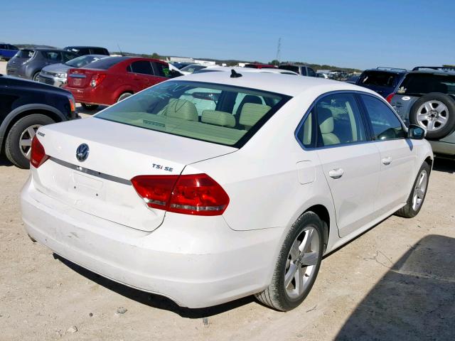 1VWBS7A37EC113662 - 2014 VOLKSWAGEN PASSAT SE WHITE photo 4