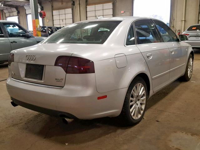 WAUDF78E86A062769 - 2006 AUDI A4 2.0T QU SILVER photo 4