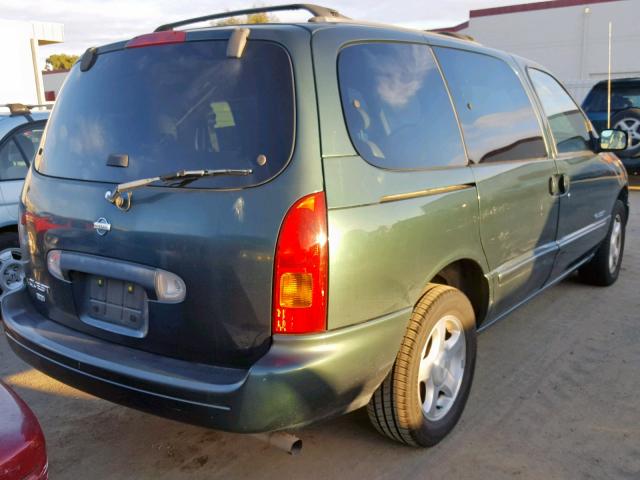 4N2XN11T0XD803597 - 1999 NISSAN QUEST SE GREEN photo 4