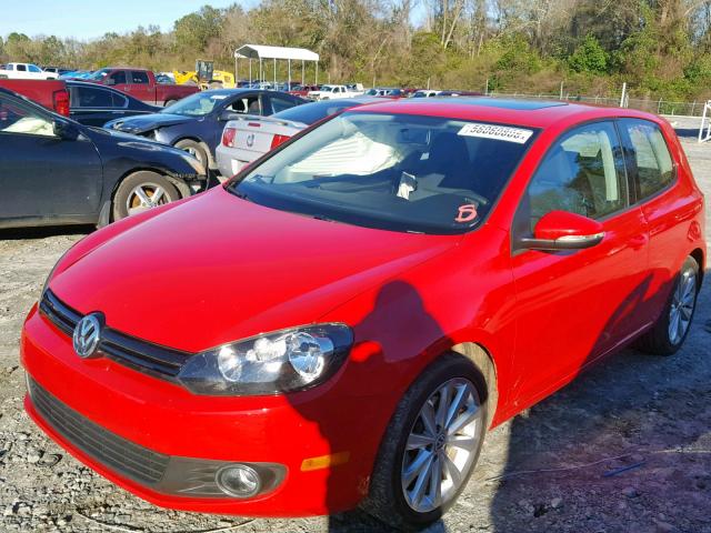 WVWMM7AJ9DW122395 - 2013 VOLKSWAGEN GOLF 红色 照片 2