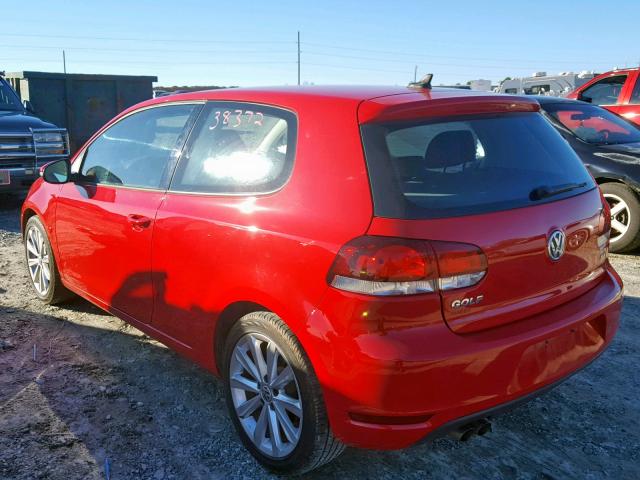 WVWMM7AJ9DW122395 - 2013 VOLKSWAGEN GOLF 红色 照片 3