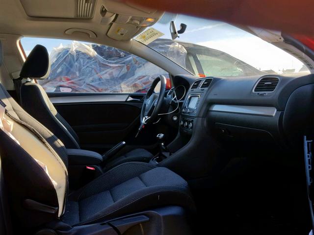 WVWMM7AJ9DW122395 - 2013 VOLKSWAGEN GOLF 红色 照片 5