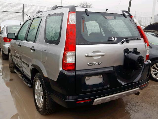 JHLRD78506C811862 - 2006 HONDA CR-V LX SILVER photo 3