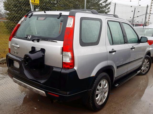 JHLRD78506C811862 - 2006 HONDA CR-V LX SILVER photo 4