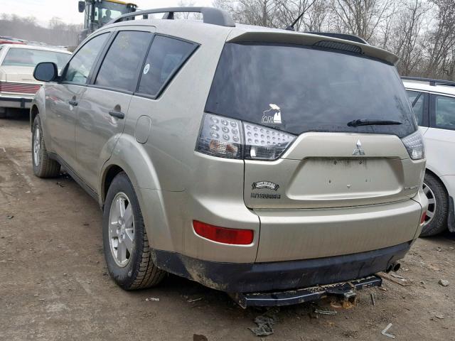 JA4MT31X27Z016707 - 2007 MITSUBISHI OUTLANDER TAN photo 3