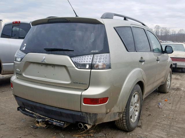 JA4MT31X27Z016707 - 2007 MITSUBISHI OUTLANDER TAN photo 4