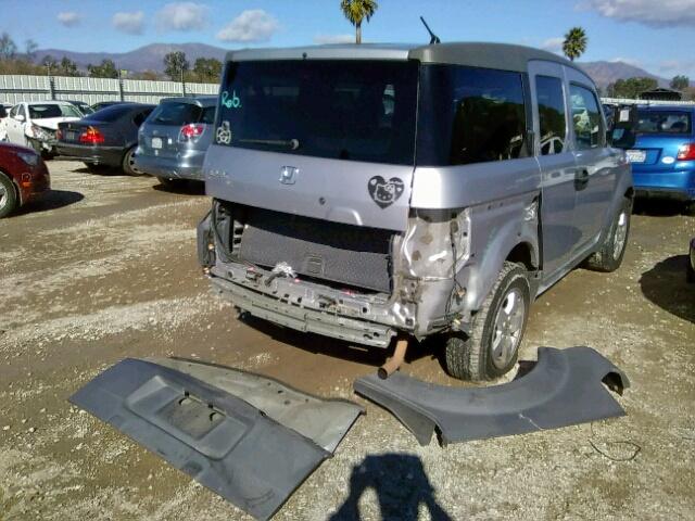 5J6YH28574L004620 - 2004 HONDA ELEMENT EX SILVER photo 4