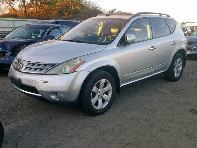 JN8AZ08W66W549571 - 2006 NISSAN MURANO SL SILVER photo 2