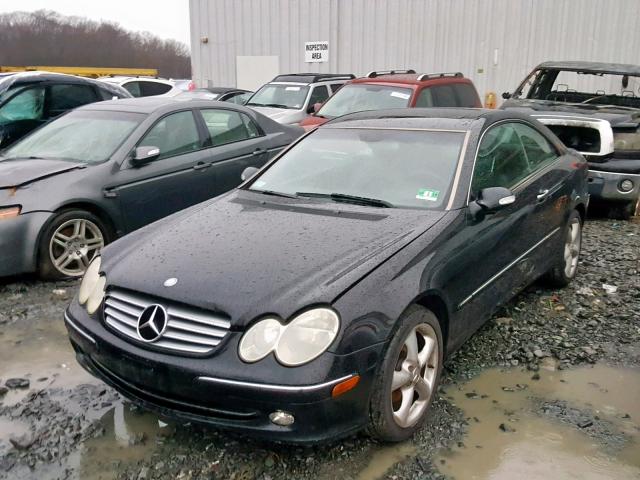 WDBTJ65J24F118261 - 2004 MERCEDES-BENZ CLK 320C BLACK photo 2