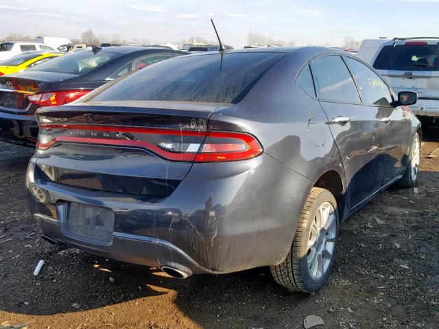 1C3CDFCHXDD294113 - 2013 DODGE DART LIMIT GRAY photo 4