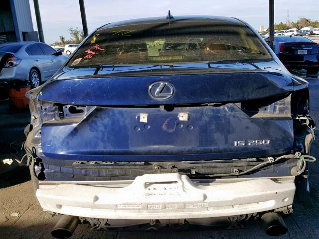 JTHBF1D22E5019456 - 2014 LEXUS IS 250 BLUE photo 9