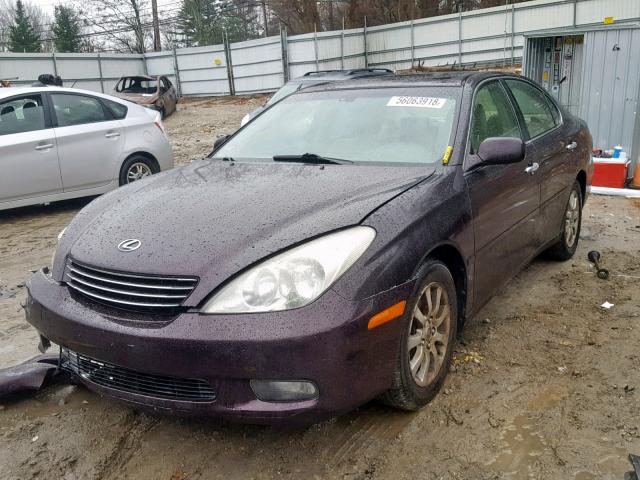 JTHBA30G845014319 - 2004 LEXUS ES 330 BURGUNDY photo 2