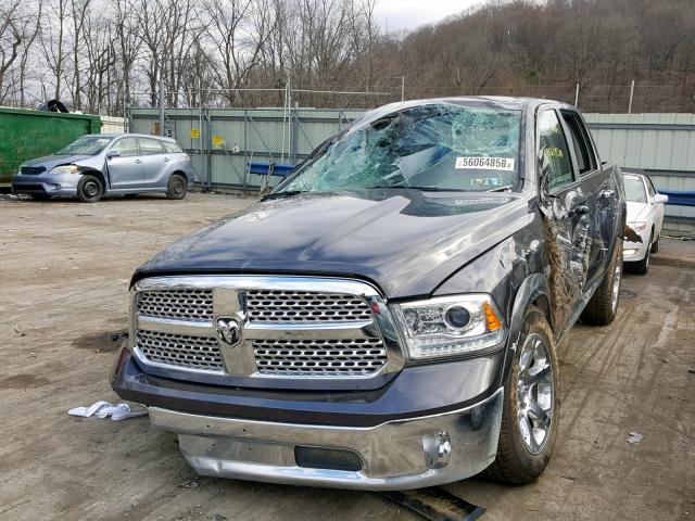 1C6RR7NT1JS208314 - 2018 RAM 1500 LARAM BLACK photo 2