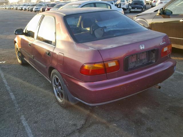 1HGEG864XRL010980 - 1994 HONDA CIVIC DX PURPLE photo 3