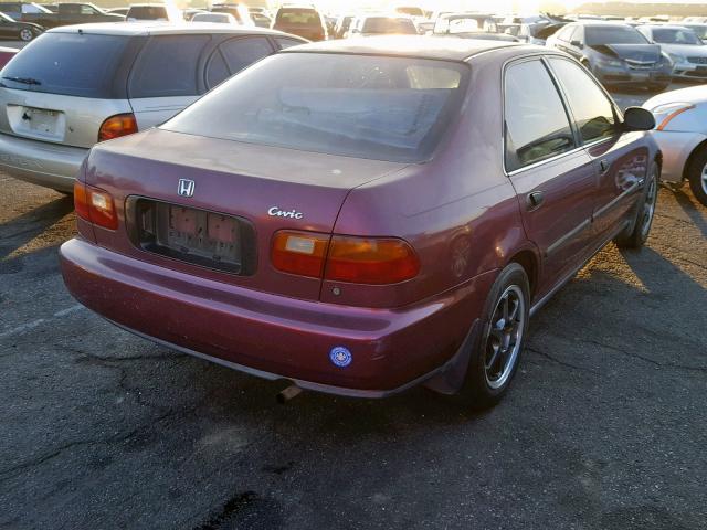 1HGEG864XRL010980 - 1994 HONDA CIVIC DX PURPLE photo 4