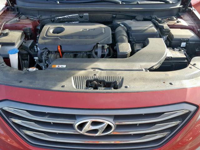 5NPE34AF5FH078552 - 2015 HYUNDAI SONATA SPO RED photo 7