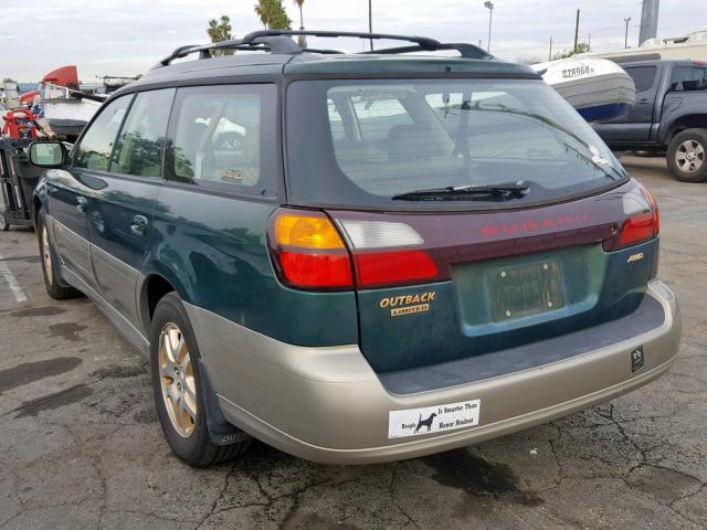 4S3BH686436616511 - 2003 SUBARU LEGACY OUT GREEN photo 3