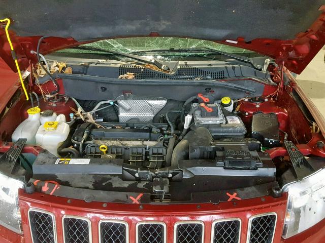 1C4NJCBA4GD600422 - 2016 JEEP COMPASS SP RED photo 7