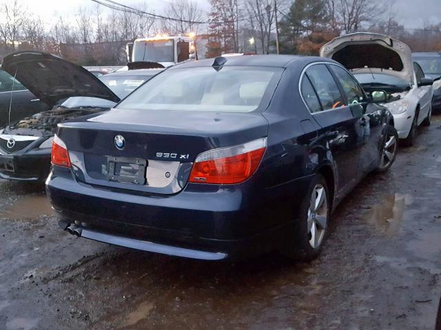 WBANF735X6CG69792 - 2006 BMW 530 XI BLUE photo 4