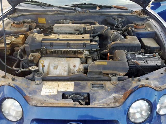 KMHJG25F4YU215843 - 2000 HYUNDAI TIBURON BLUE photo 7