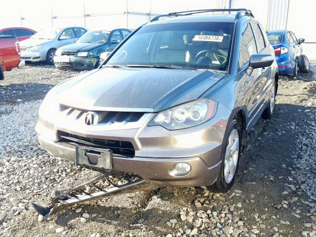 5J8TB18288A010060 - 2008 ACURA RDX GRAY photo 2