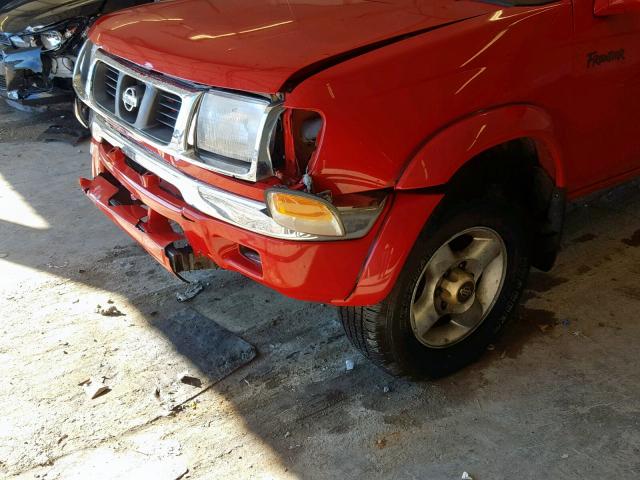 1N6ED27Y7YC388109 - 2000 NISSAN FRONTIER C RED photo 9