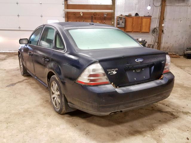 1FAHP24W79G106352 - 2009 FORD TAURUS SEL BLUE photo 3